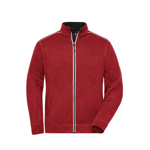 Men's Knitted Workwear Fleece Jacket - SOLID -